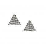 Flat Triangle Stud Earrings