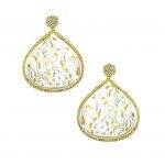 Carved Mother of Pearl Earrings