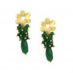 Flower Drop Beaded Earrings