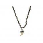 Antique Rope Horn Necklace