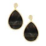 Black Mother of Pearl Teardrop Earrings