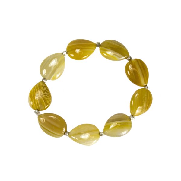 Yellow Jade Beaded Bracelet