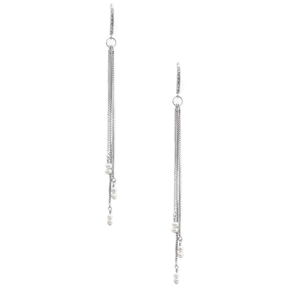 Pearl Fringe Earrings - Image 1