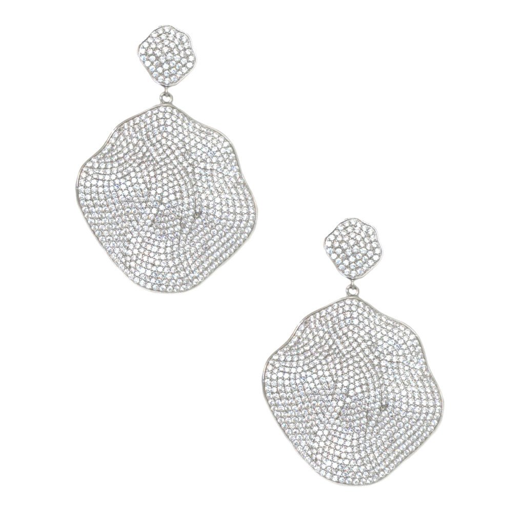 Wavy Disc Earrings - Image 1