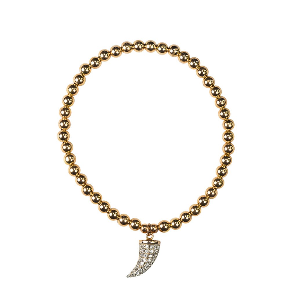 Pave Horn Stretch Bracelet - Image 1