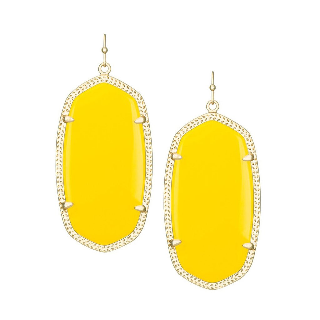 Gold Yellow Drop Earrings - Image 1