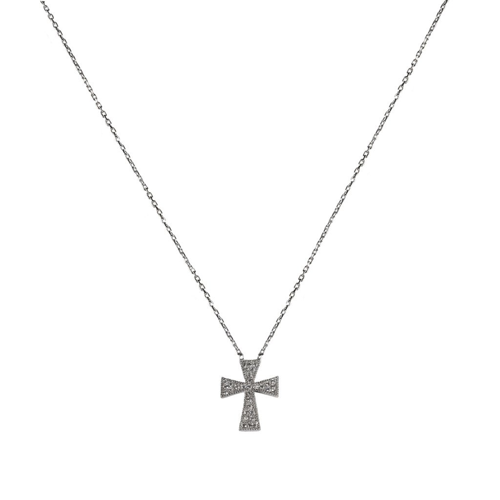 Pave Cross Necklace - Image 1