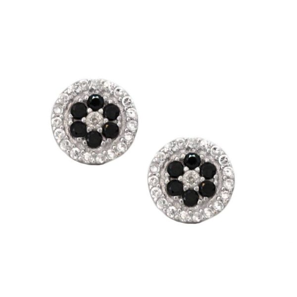 Black Flower Stud Earrings