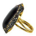 Black Cocktail Ring - Image 2