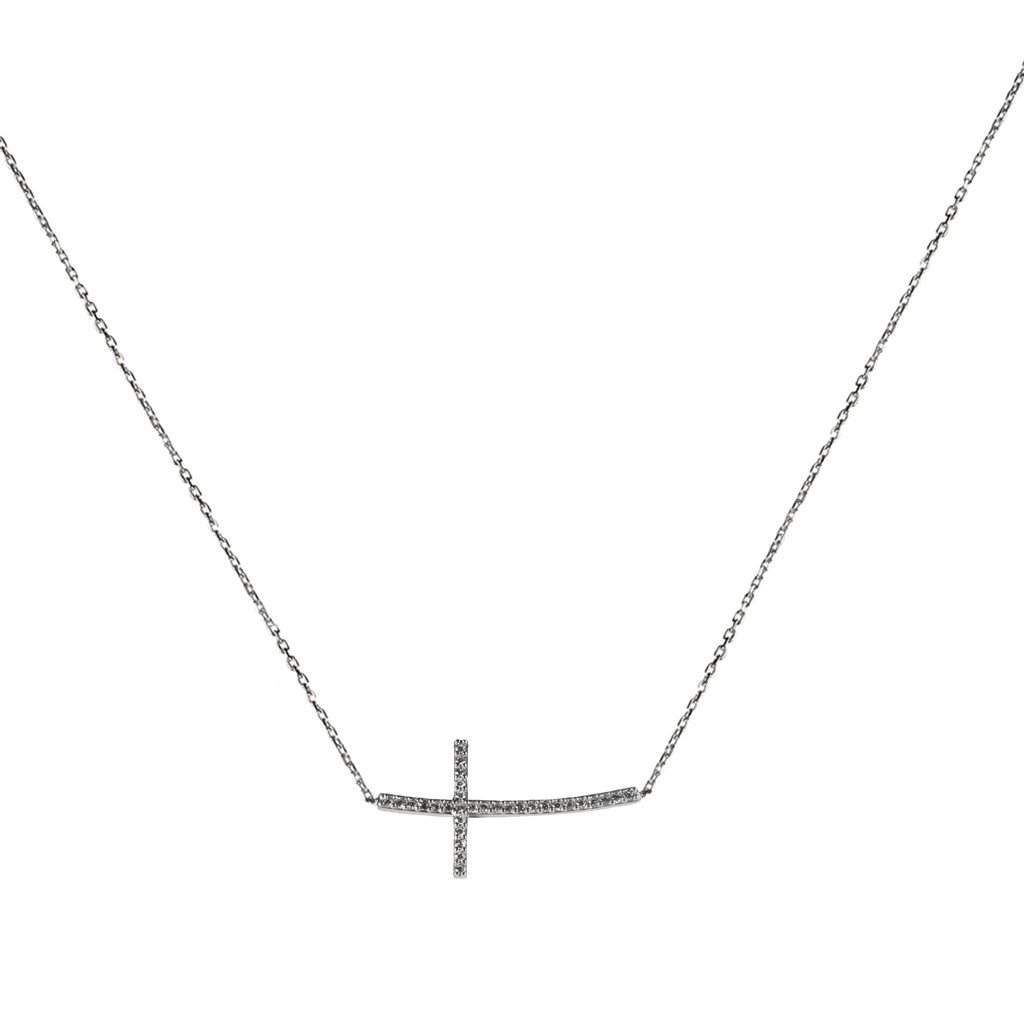 Side Cross Necklace - Image 1