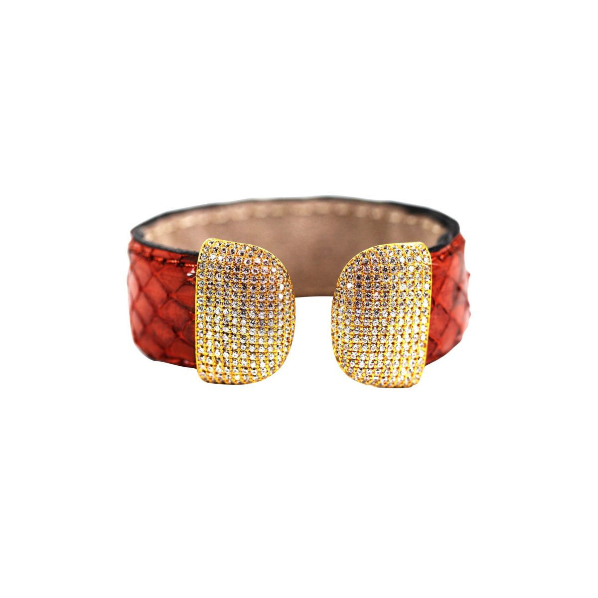 Red Leather Cuff - Image 1