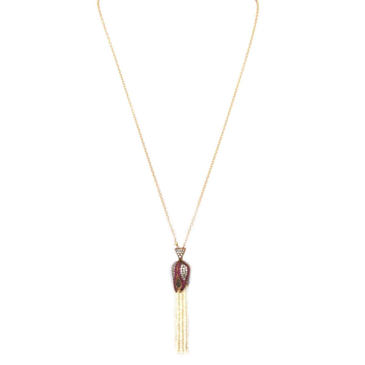 Flower Tassel Necklace - Image 1