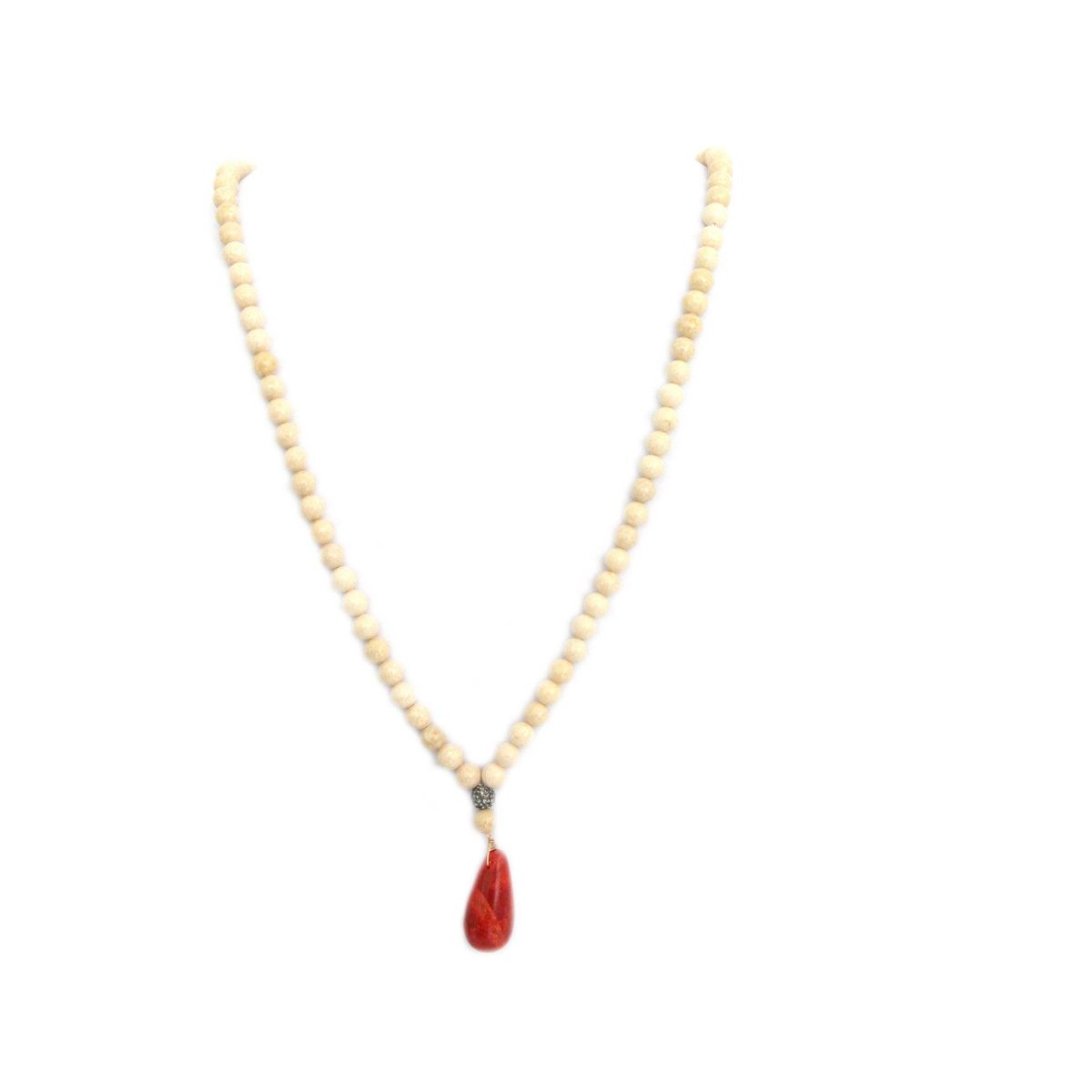 Coral Bead Necklace - Image 1