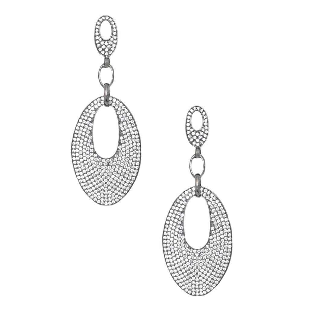Oval Drop Earrings - Image 1