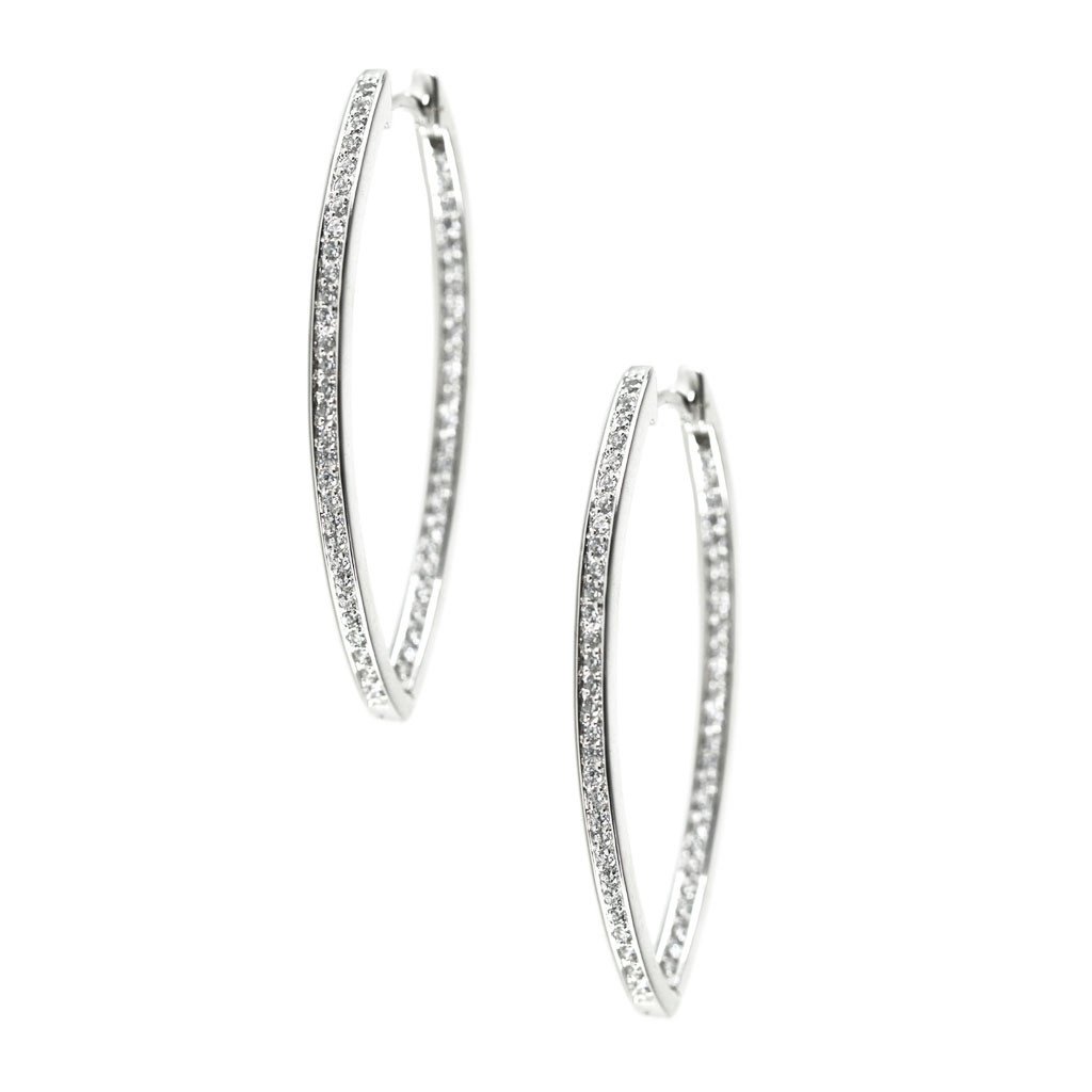 Oval Hoop Earrings - Image 1