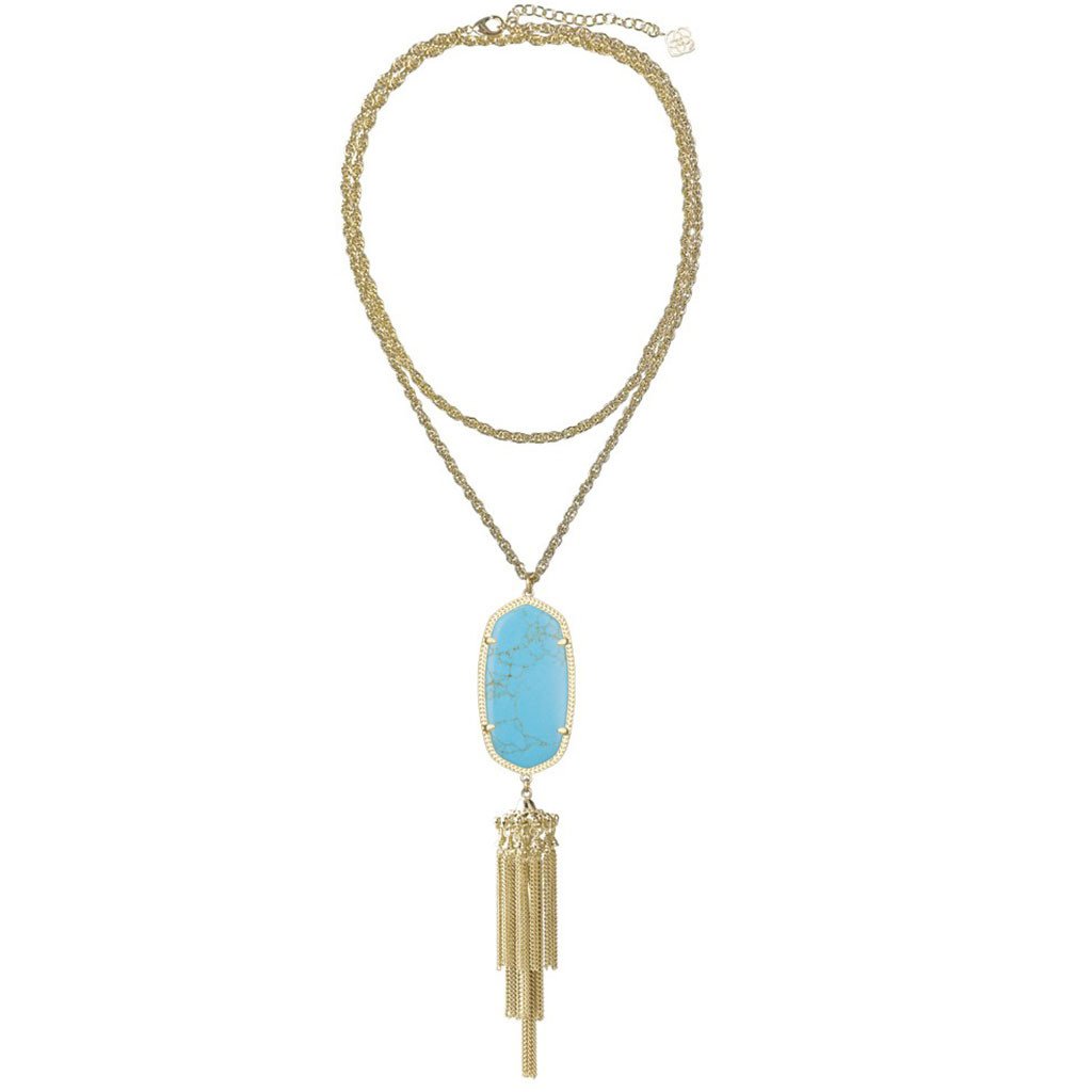 Turquoise Tassel Necklace - Image 1