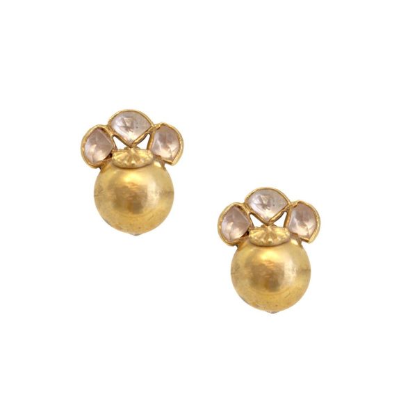 Gold Plated Ball Earrings