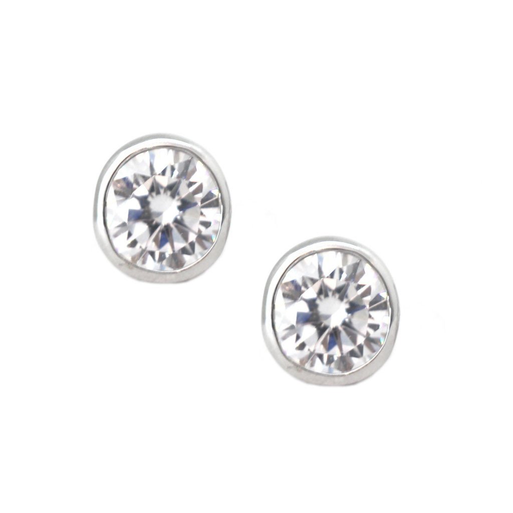Round Stud Earrings - Image 1