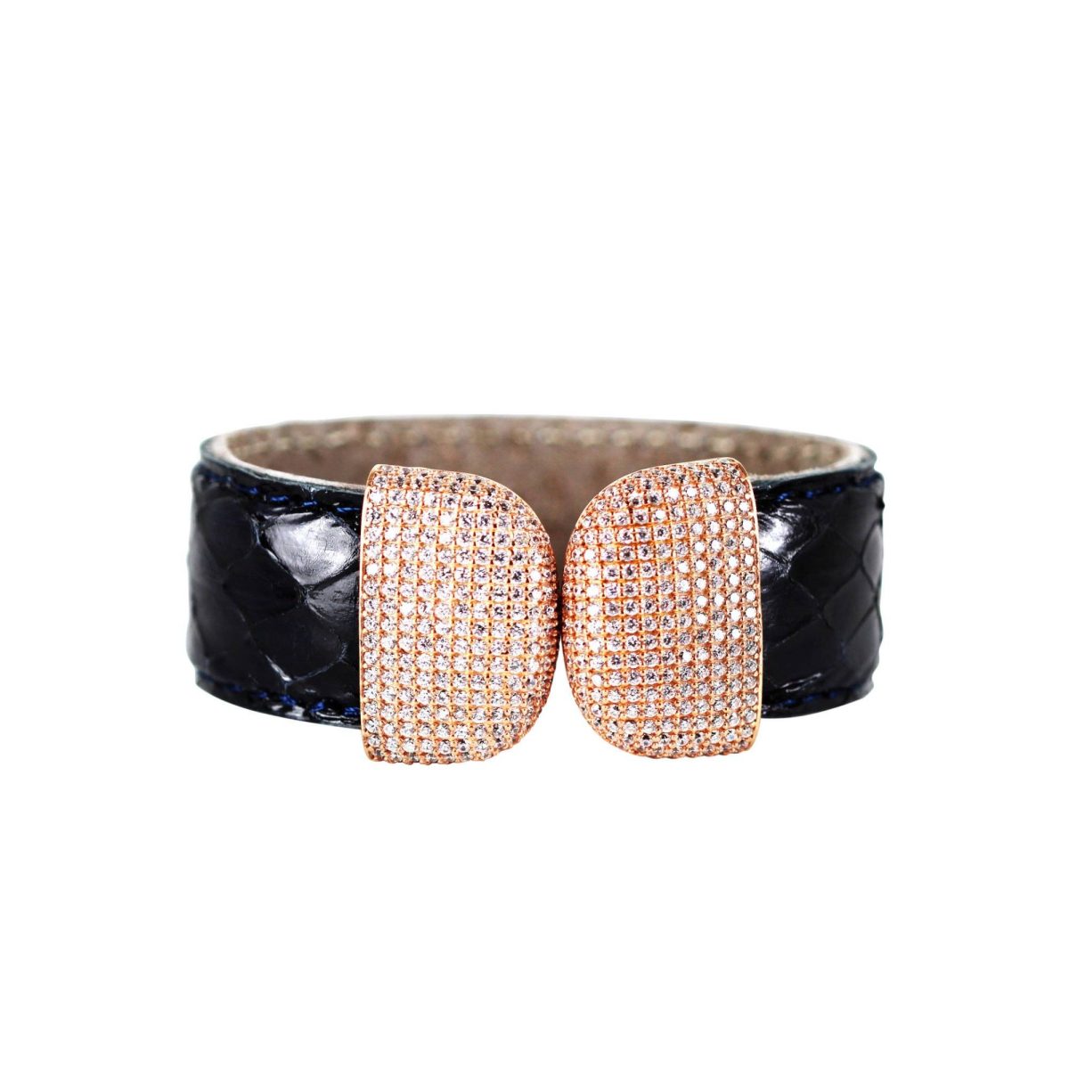 Black Leather Cuff - Image 1