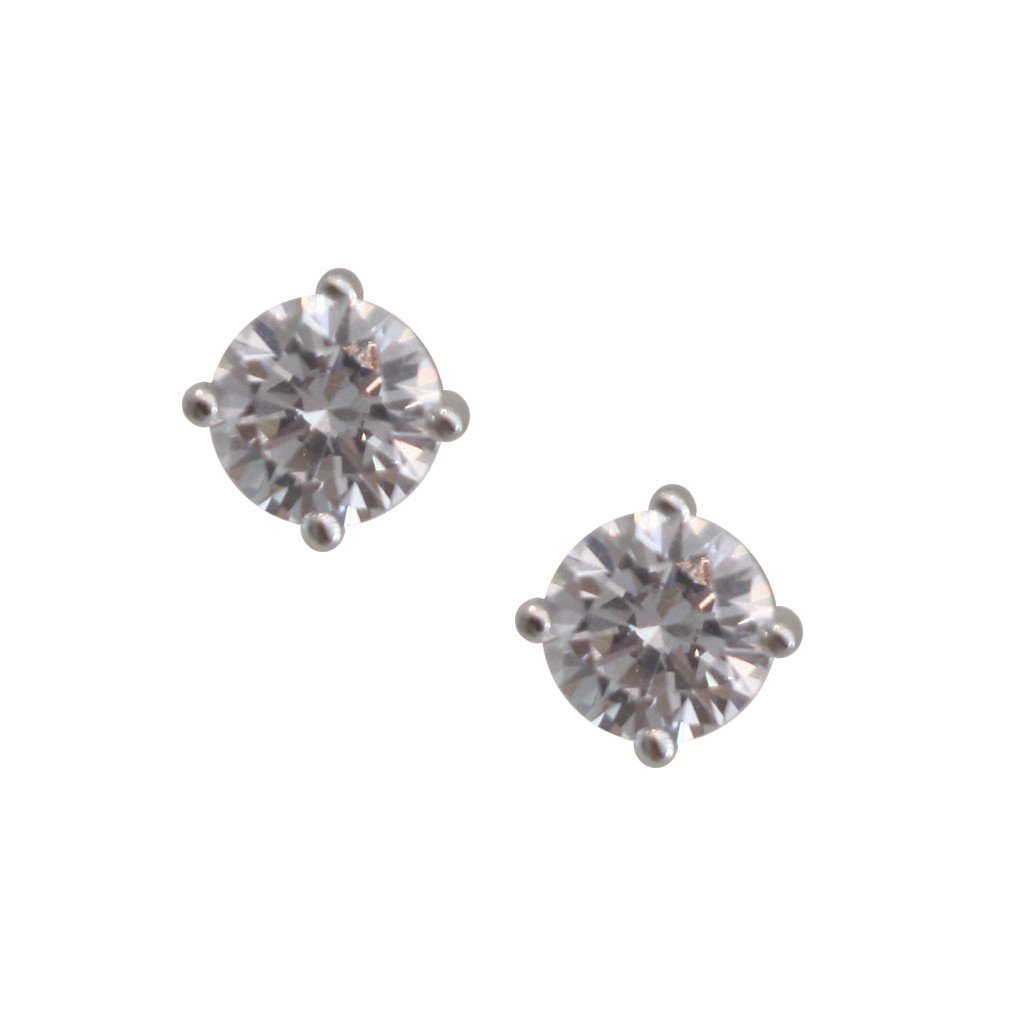 Round Diamond Earrings - Image 1