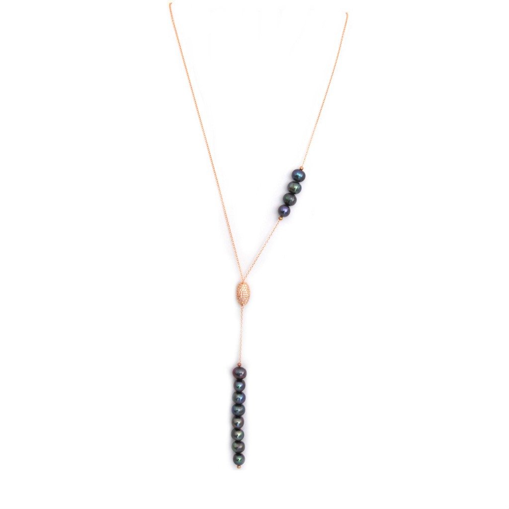 Long Drop Pearl Necklace - Image 1