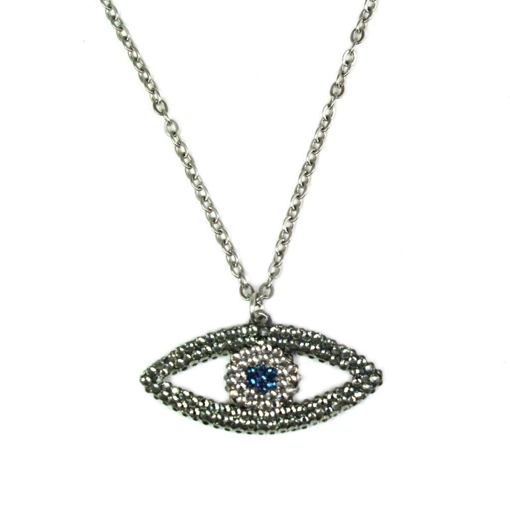 Large Evil Eye Pendant Necklace - Image 1